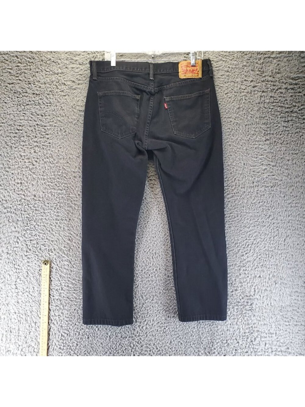 Levis Jeans Mens Size 34x34 Black 501 Original Fit Straight Button Fly Denim